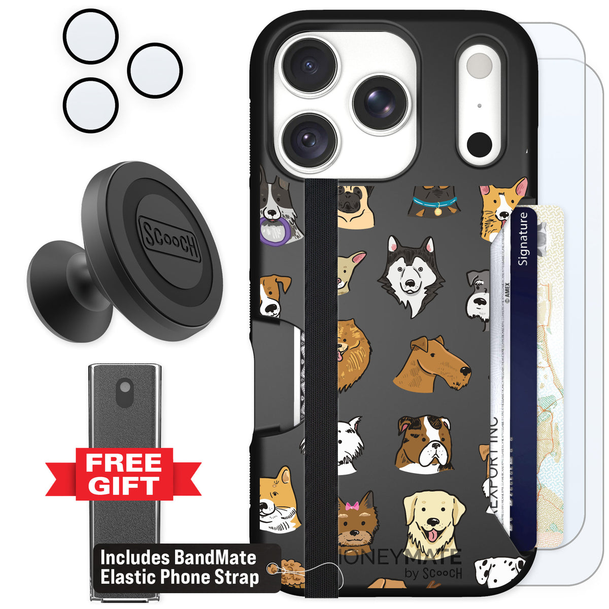 Scooch Moneymate Dog Squad for iPhone 18 Pro — Defender Bundle