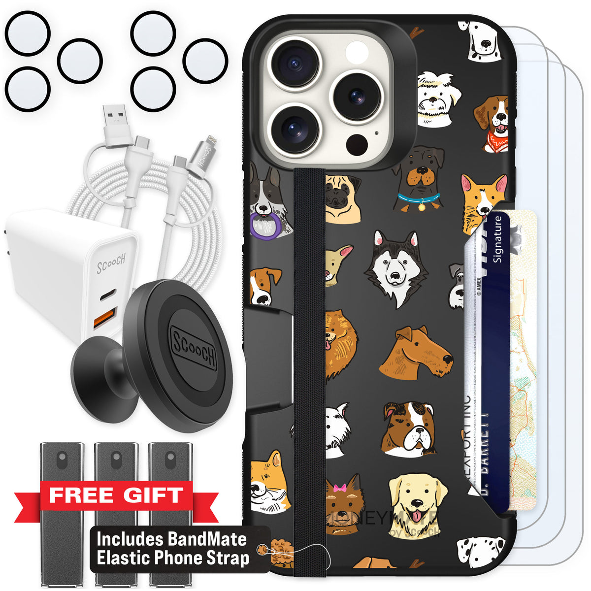 Scooch Moneymate Dog Squad for iPhone 16 Pro Max — Ultimate Bundle