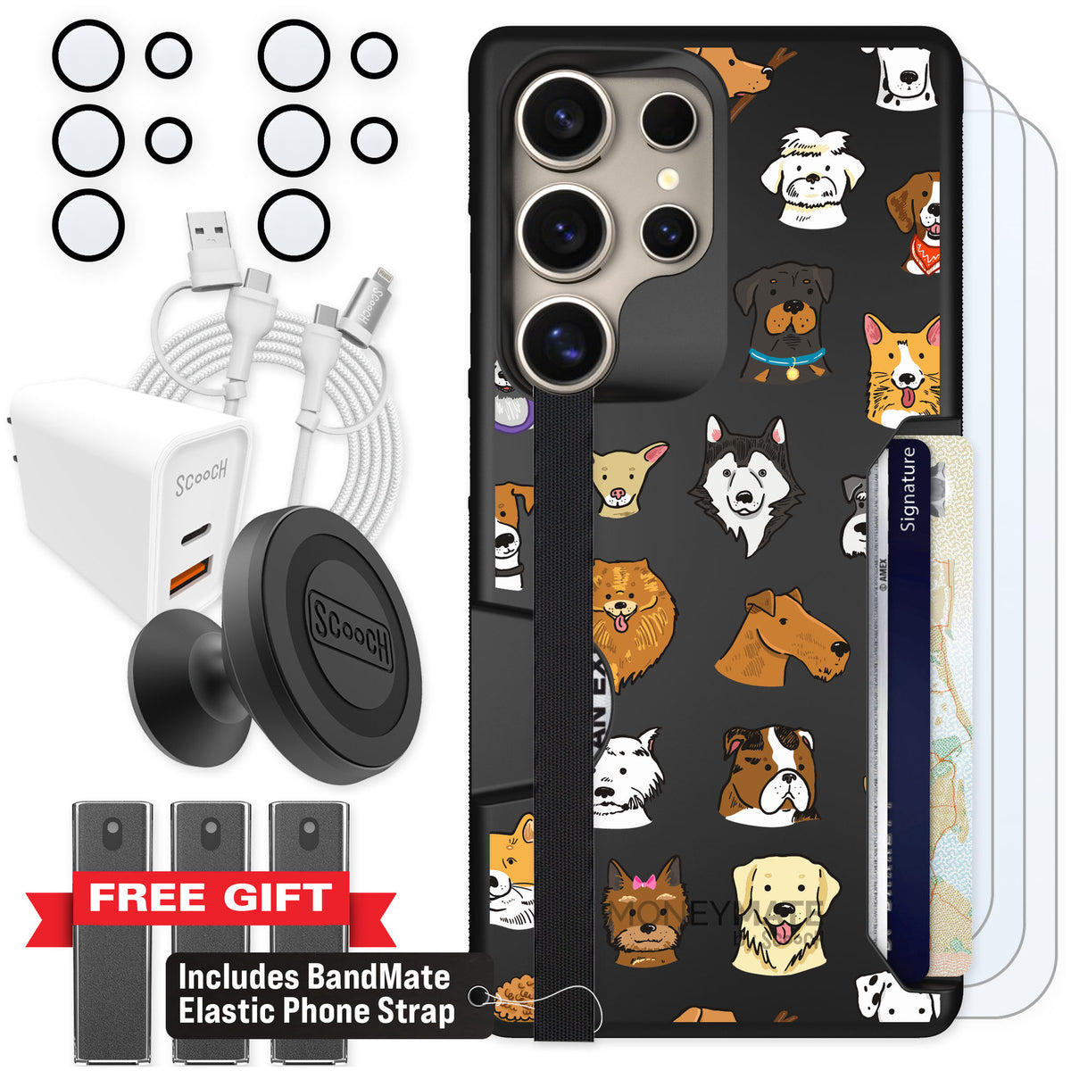 Scooch Moneymate Dog Squad for Galaxy S25 Ultra — Ultimate Bundle