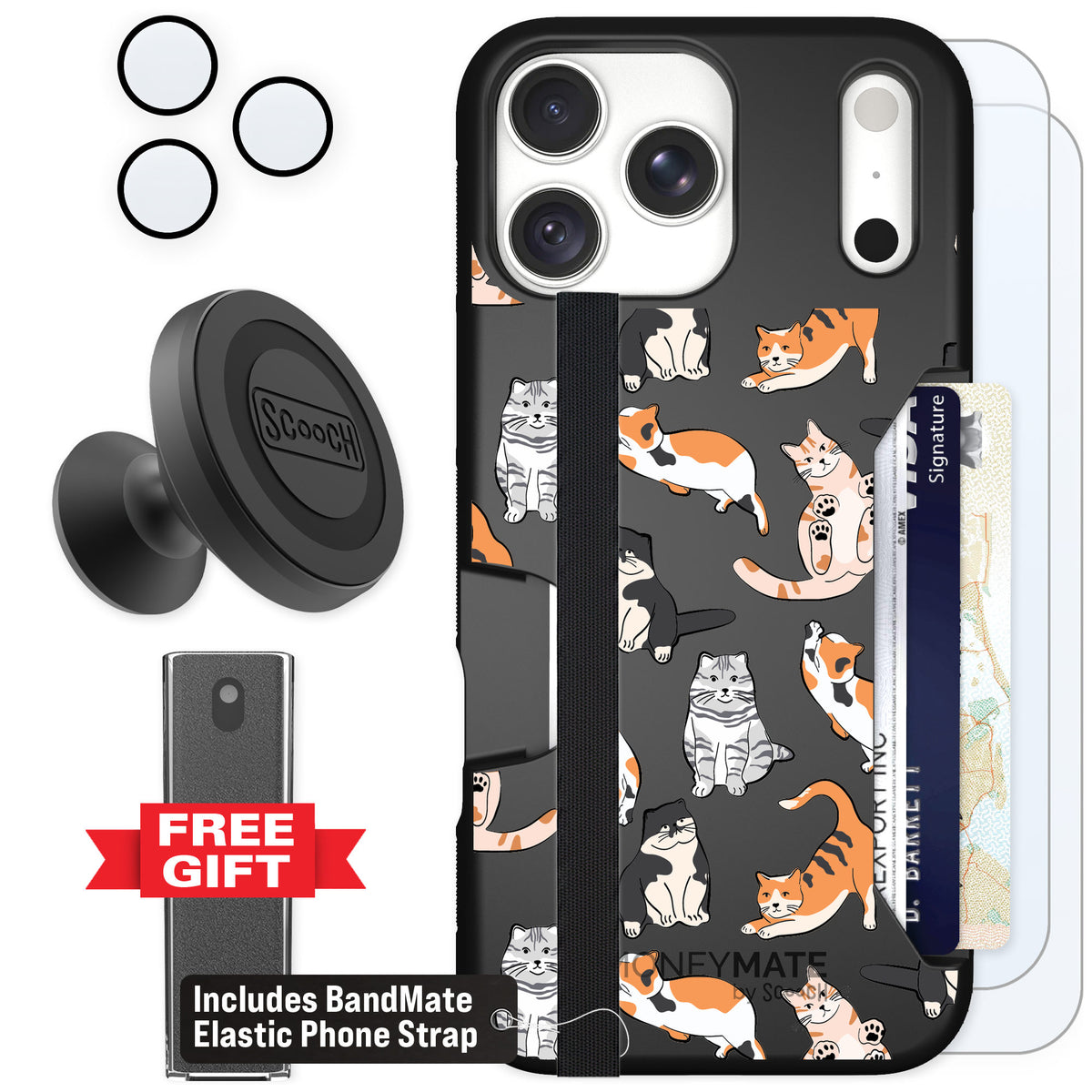 Scooch Moneymate Kitty Crew for iPhone 18 Pro Max — Defender Bundle