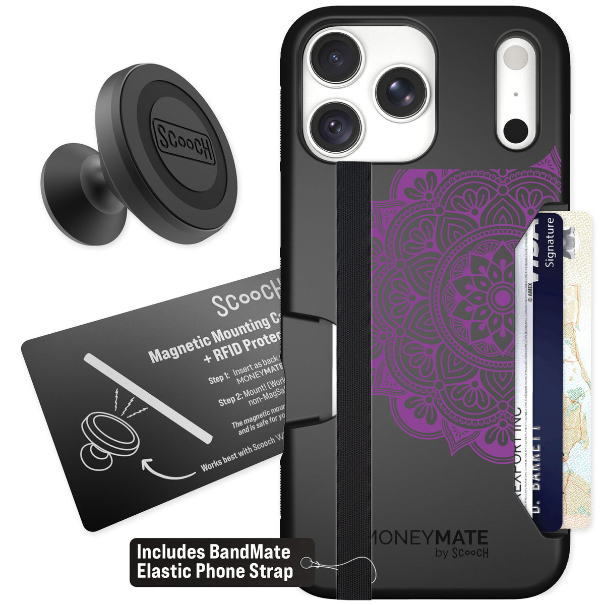Scooch Moneymate Mandala Dreams for iPhone 18 Pro Max — Starter Bundle