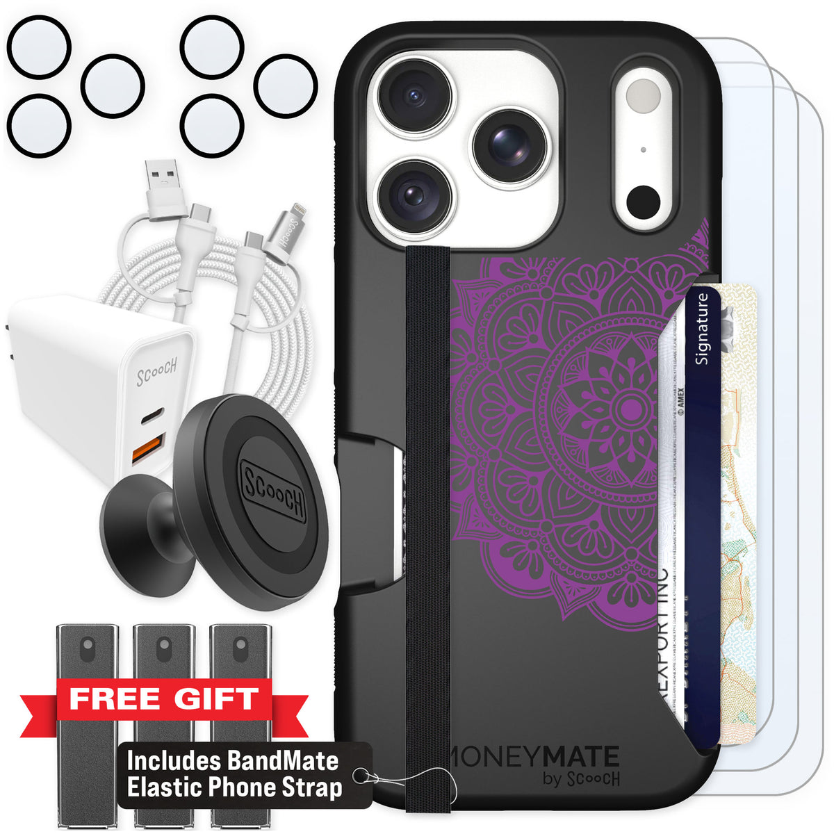 Scooch Moneymate Mandala Dreams for iPhone 18 Pro — Ultimate Bundle