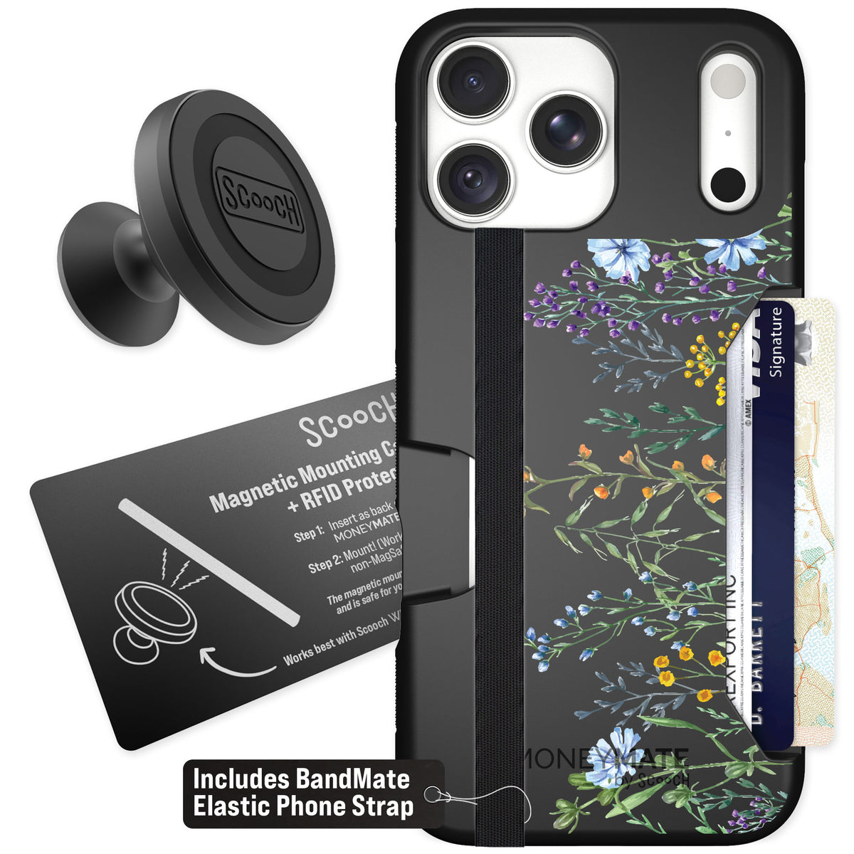 Scooch Moneymate Meadow Bloom for iPhone 18 Pro Max — Starter Bundle