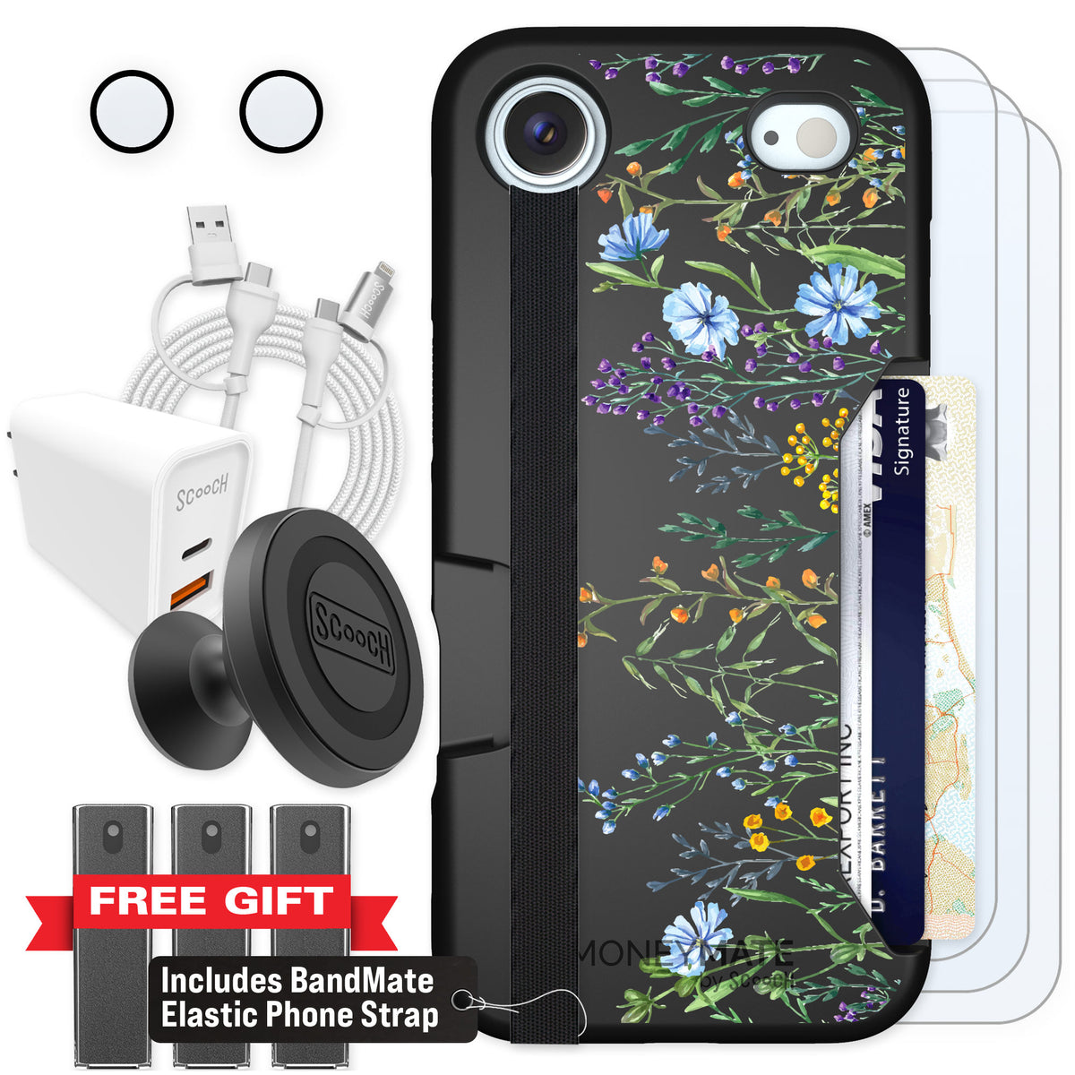 Scooch Moneymate Meadow Bloom for iPhone Air — Ultimate Bundle