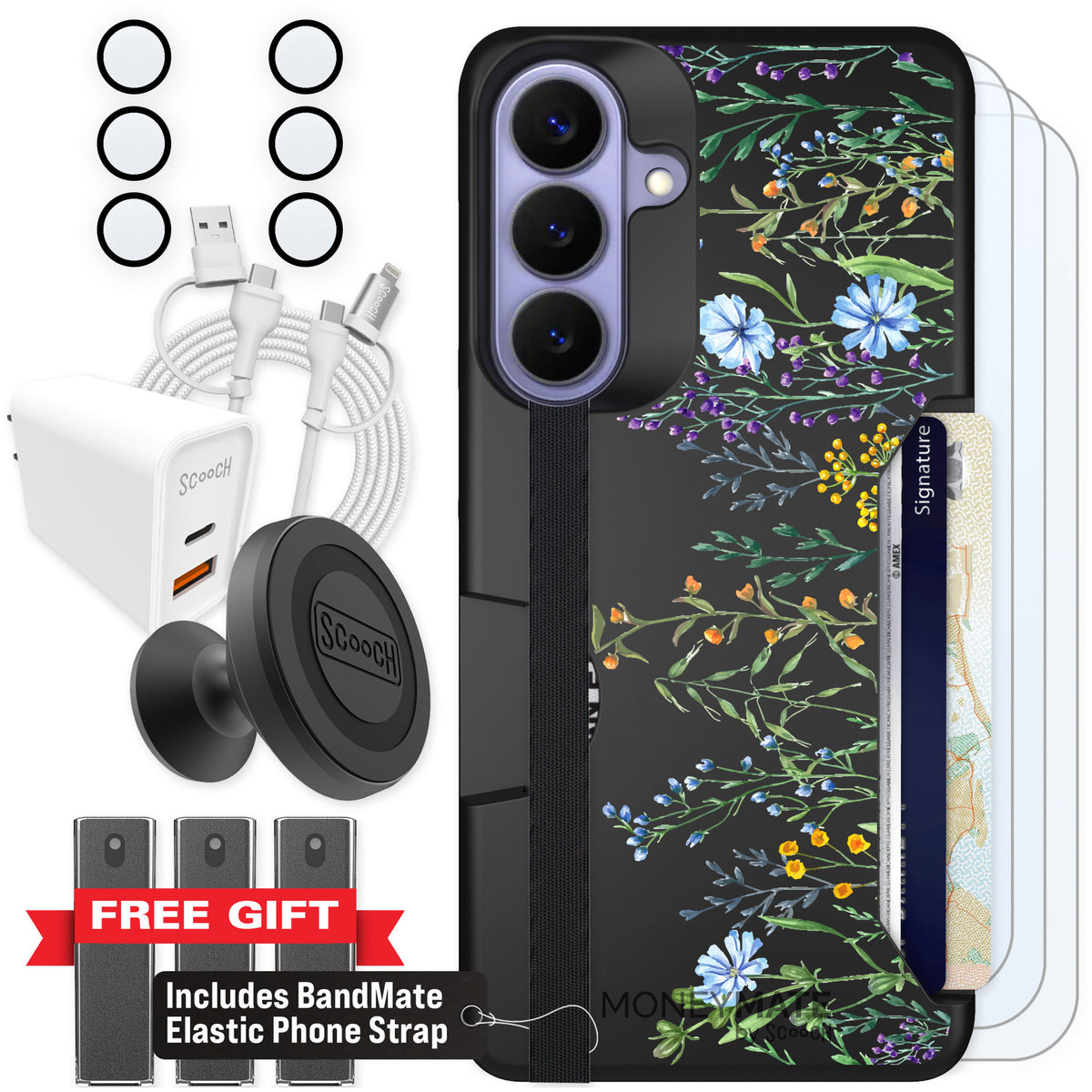 Scooch Moneymate Meadow Bloom for Galaxy S26+ — Ultimate Bundle