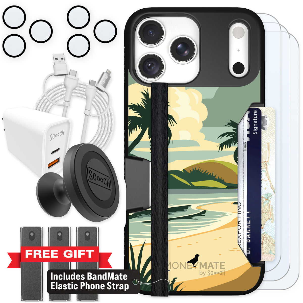 Scooch Moneymate Paradise Cove for iPhone 18 Pro Max — Ultimate Bundle