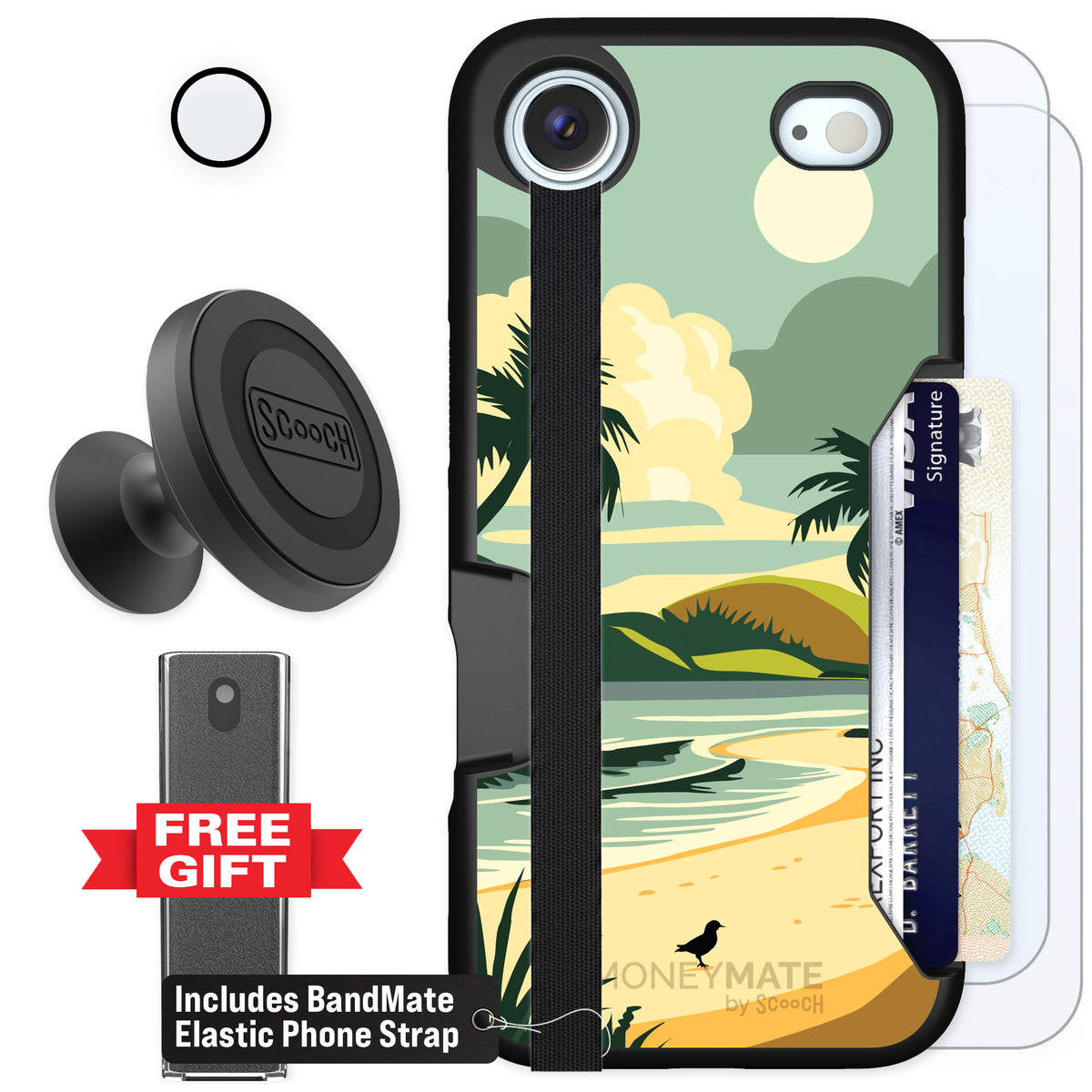 Scooch Moneymate Paradise Cove for iPhone Air — Defender Bundle