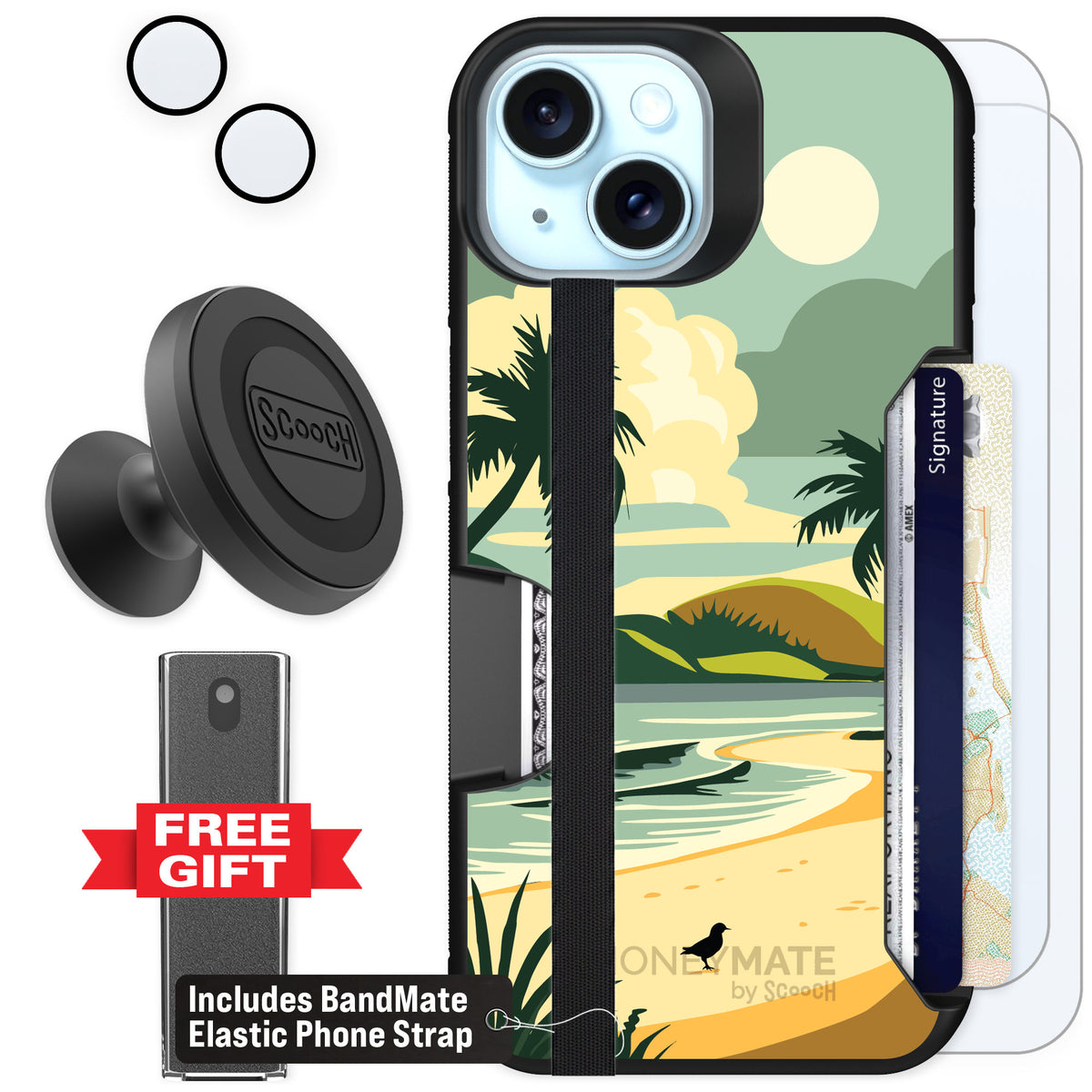 Scooch Moneymate Paradise Cove for iPhone 15 — Defender Bundle