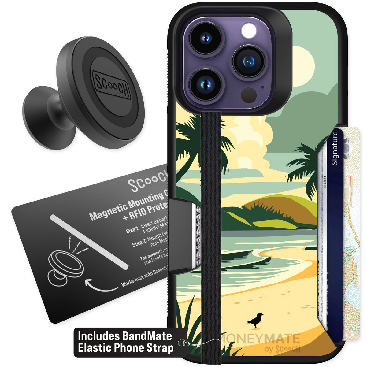 Scooch Moneymate Paradise Cove for iPhone 14 Pro — Starter Bundle