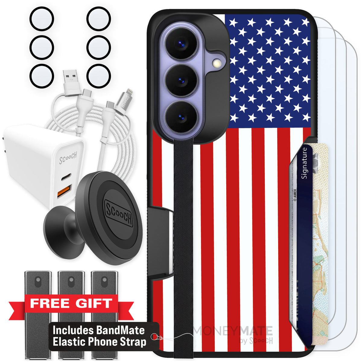 Scooch Moneymate Stars and Stripes for Galaxy S26 — Ultimate Bundle