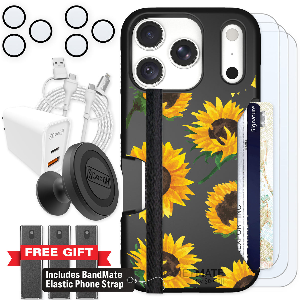 Scooch Moneymate Sunflower Frenzy for iPhone 18 Pro — Ultimate Bundle