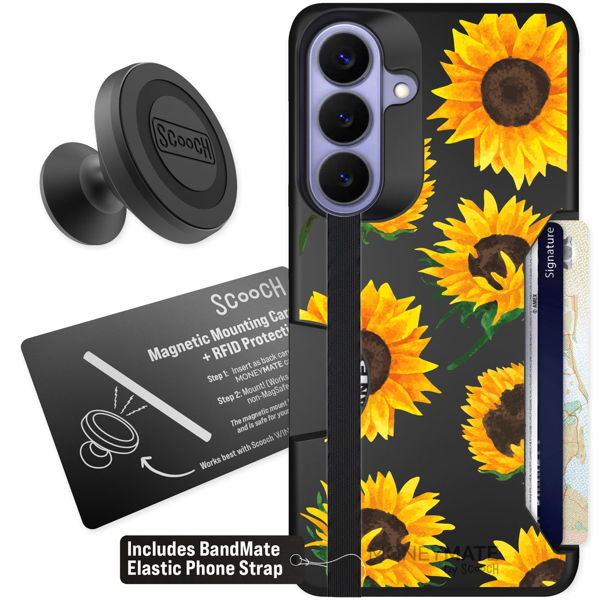 Scooch Moneymate Sunflower Frenzy for Galaxy S26+ — Starter Bundle