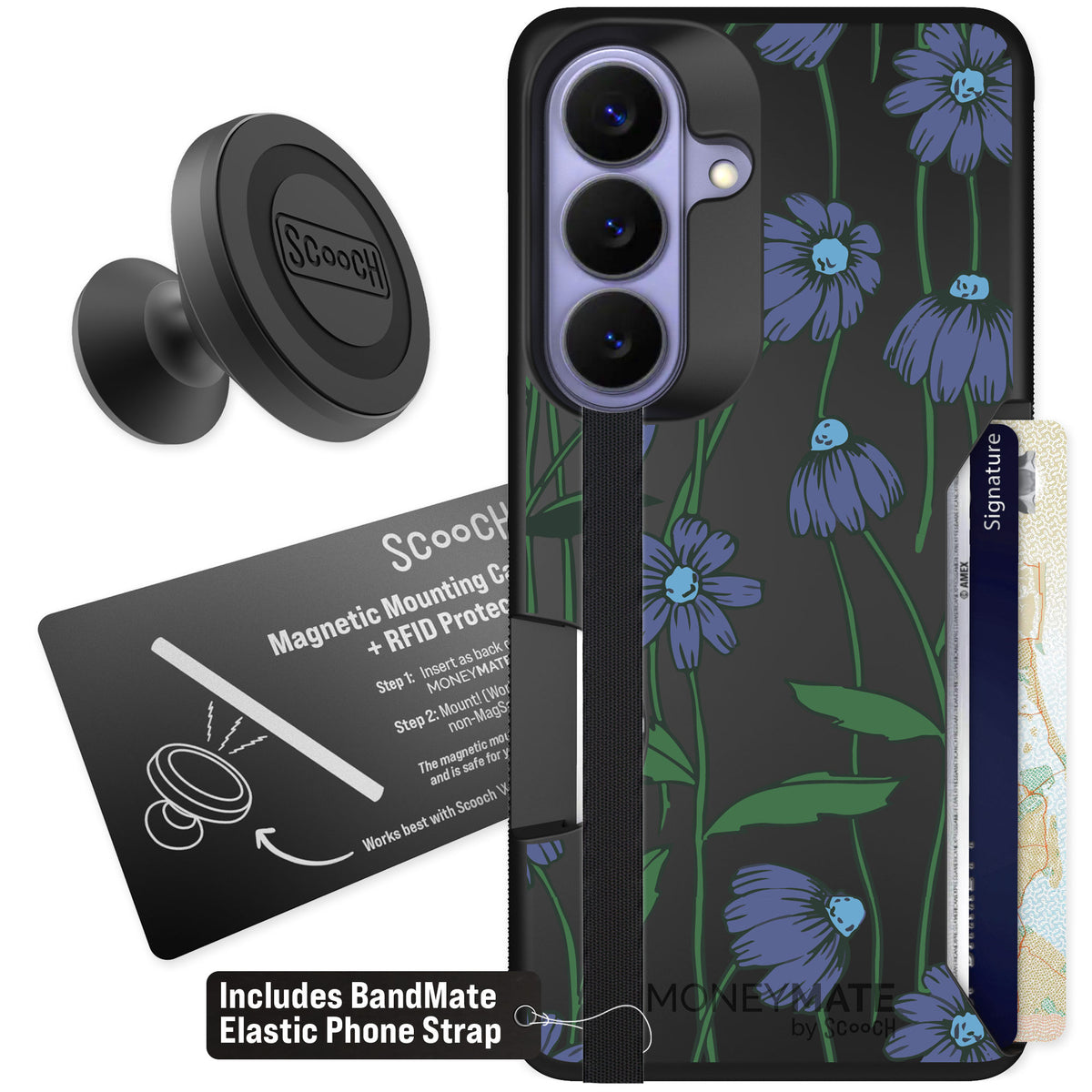 Scooch Moneymate Violet Daisy for Galaxy S26 — Starter Bundle