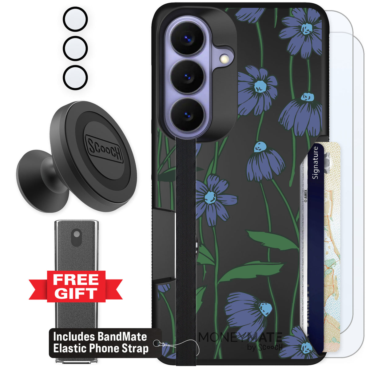 Scooch Moneymate Violet Daisy for Galaxy S26 — Defender Bundle