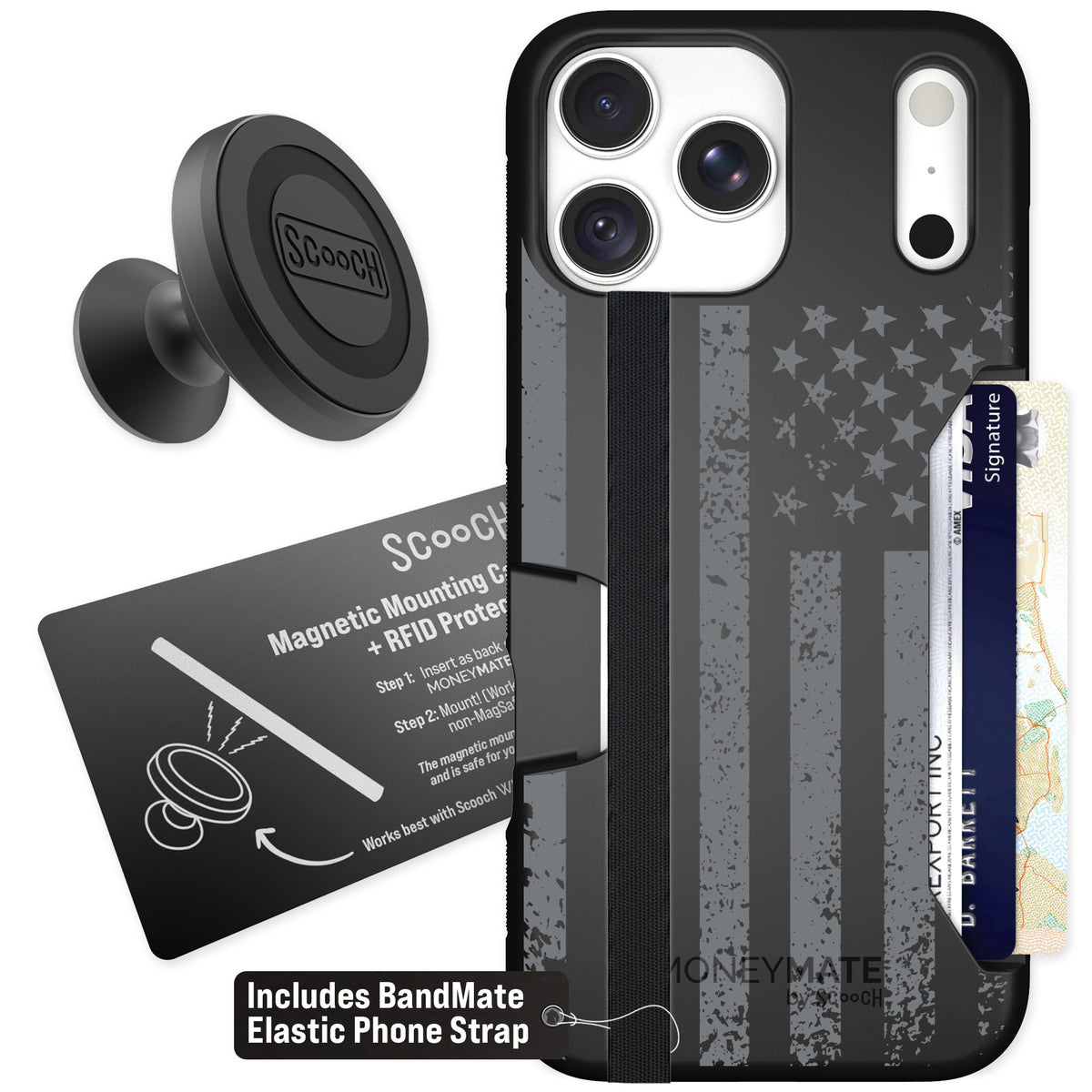 Scooch Moneymate Weathered Glory for iPhone 18 Pro Max — Starter Bundle