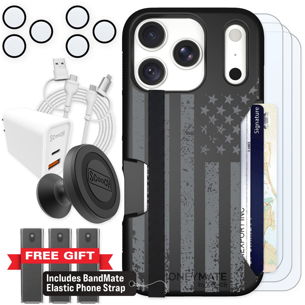 Scooch Moneymate Weathered Glory for iPhone 18 Pro — Ultimate Bundle