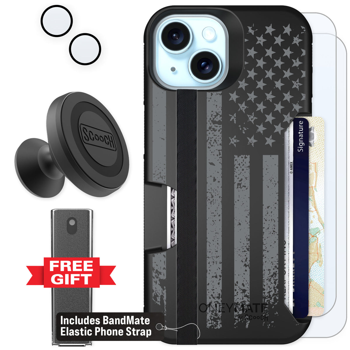 Scooch Moneymate Weathered Glory for iPhone 15 — Defender Bundle