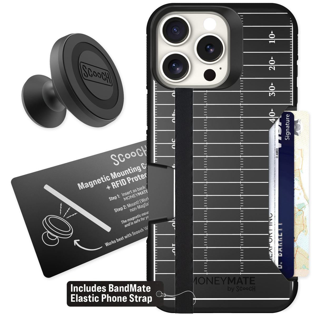 Scooch Moneymate Yard Lines for iPhone 16 Pro Max — Starter Bundle