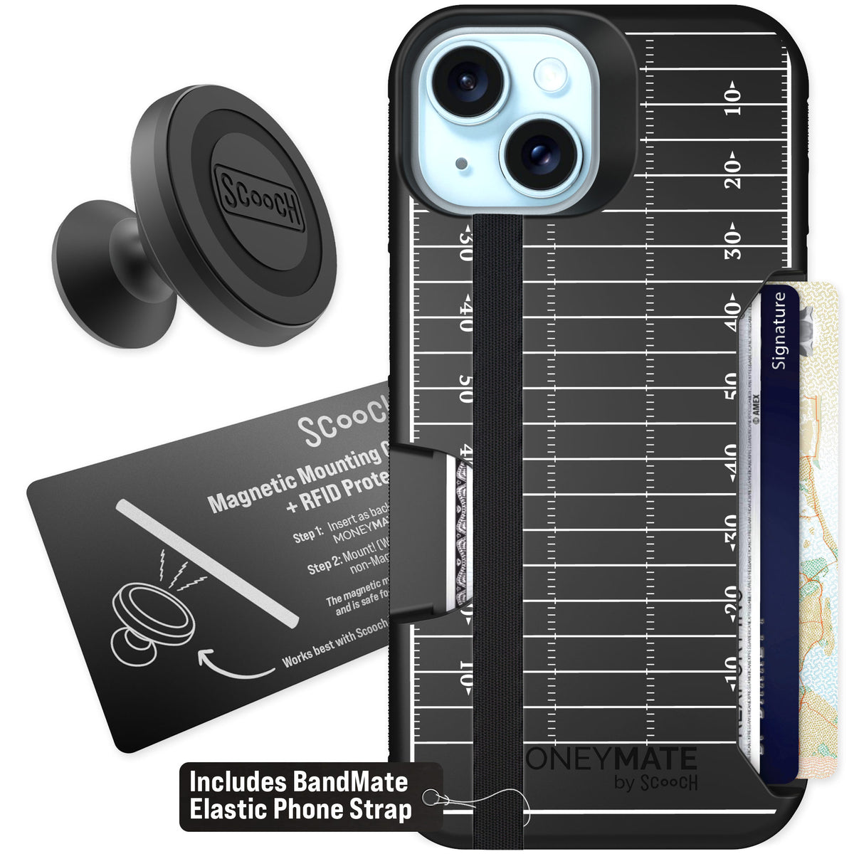 Scooch Moneymate Yard Lines for iPhone 15 — Starter Bundle