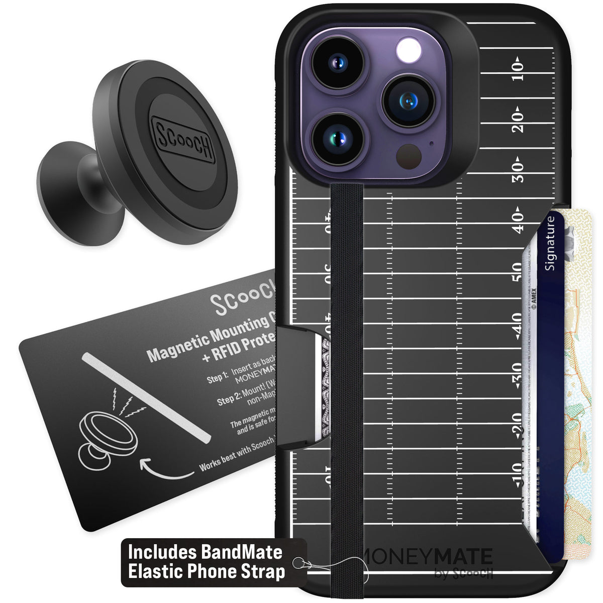 Scooch Moneymate Yard Lines for iPhone 14 Pro — Starter Bundle