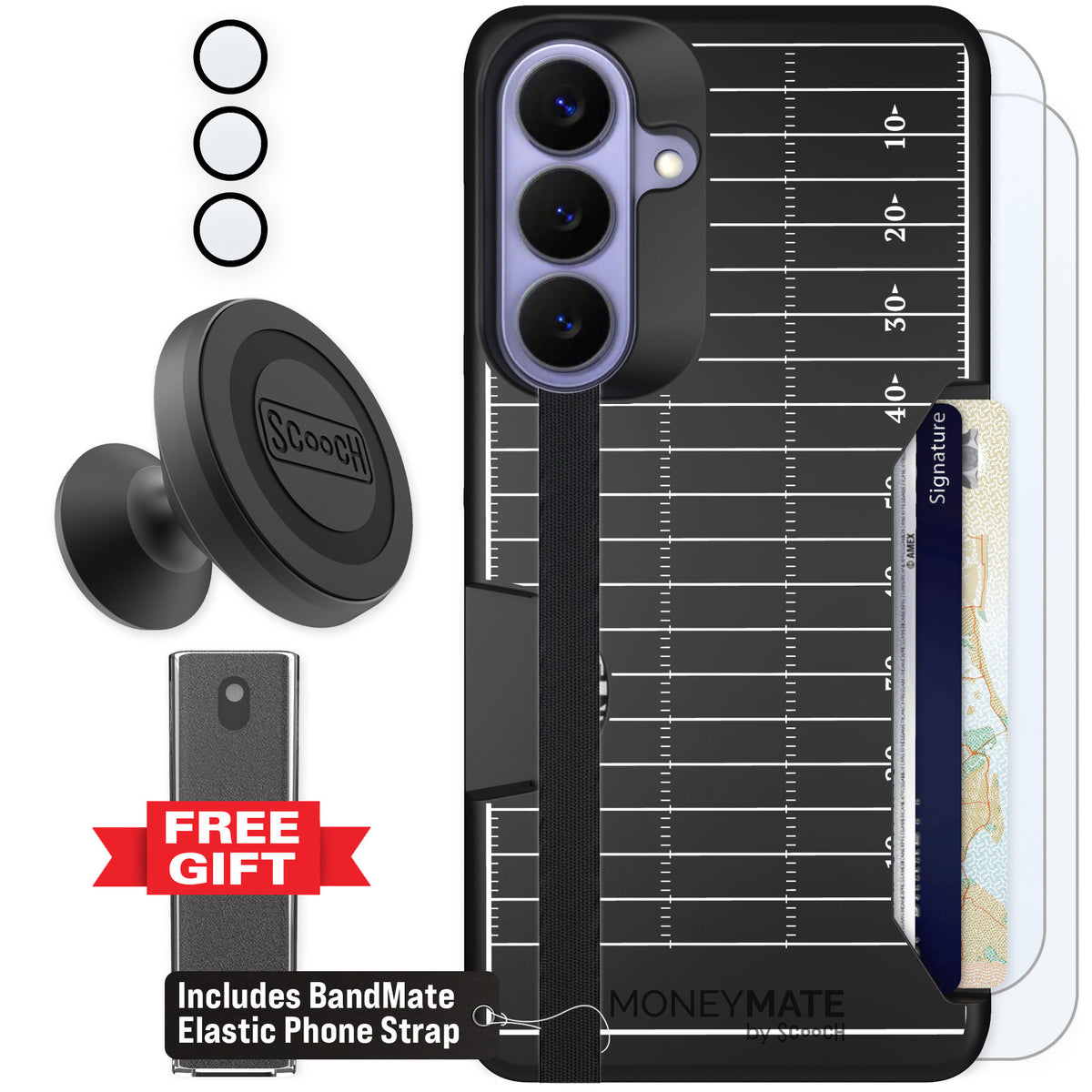 Scooch Moneymate Yard Lines for Galaxy S26+ — Defender Bundle