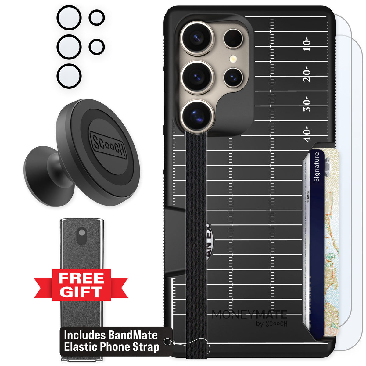Scooch Moneymate Yard Lines for Galaxy S25 Ultra — Defender Bundle