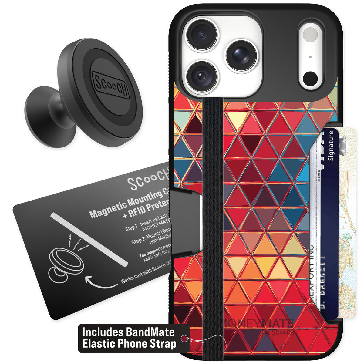 Scooch Moneymate Festive Glass for iPhone 18 Pro Max — Starter Bundle