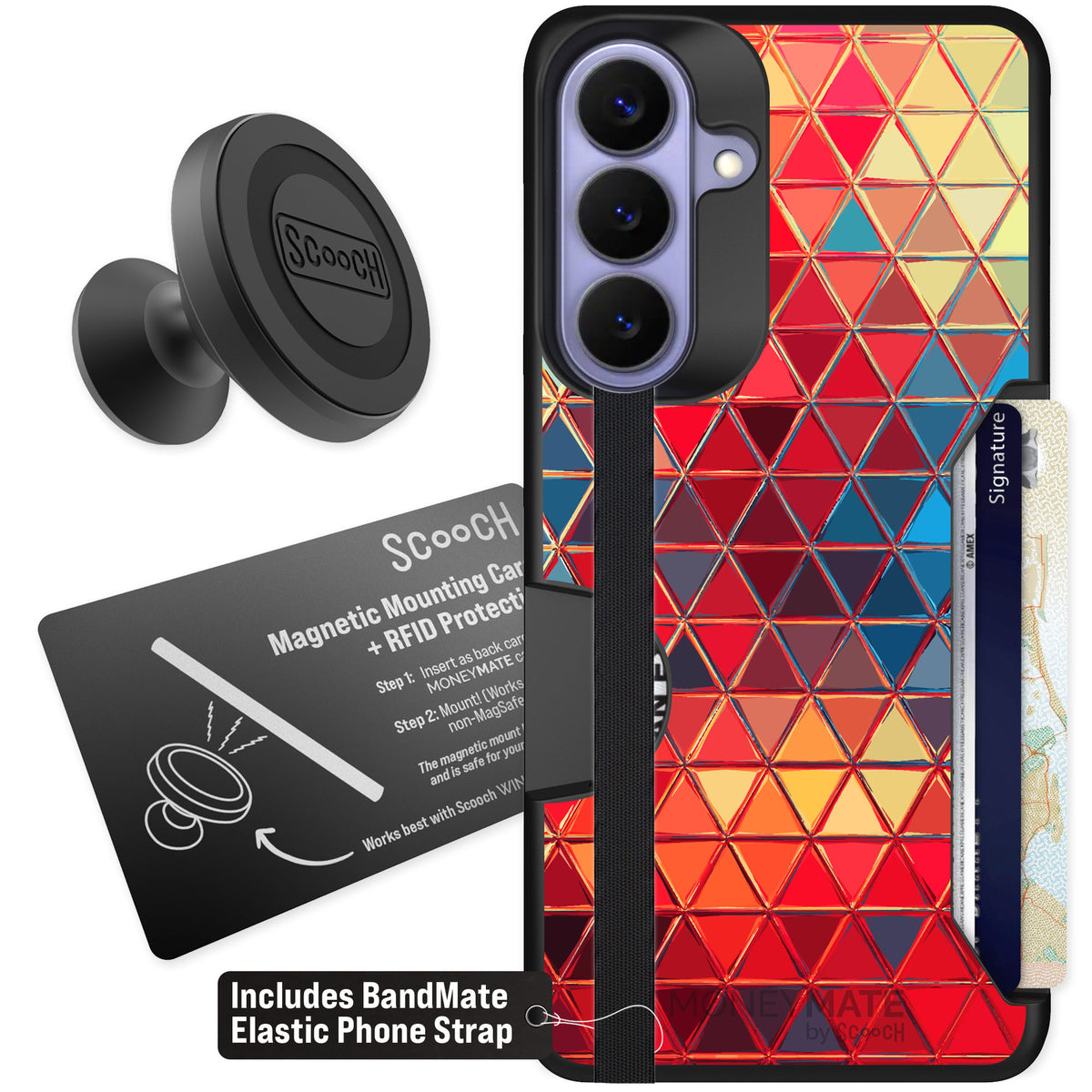 Scooch Moneymate Festive Glass for Galaxy S26+ — Starter Bundle