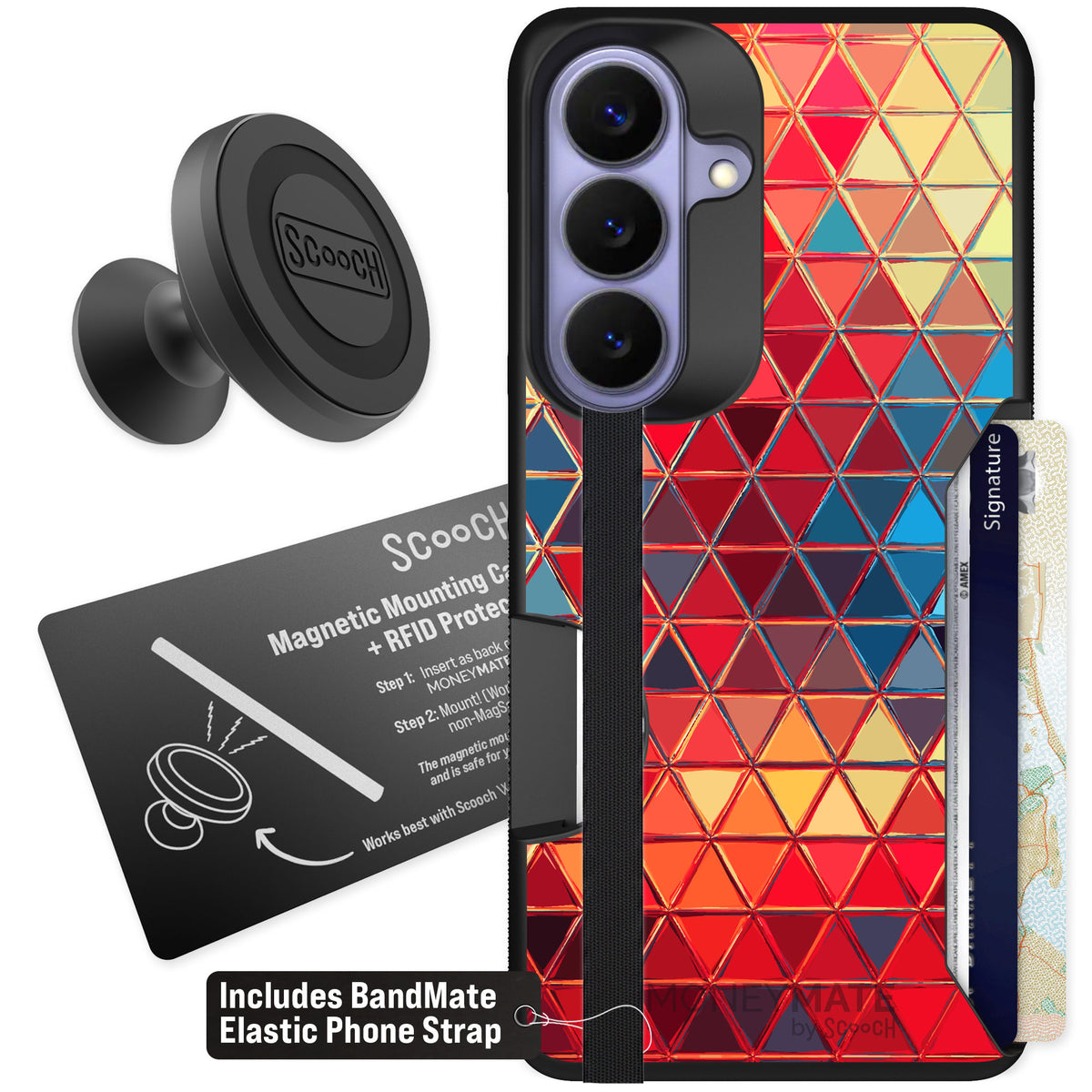 Scooch Moneymate Festive Glass for Galaxy S26 — Starter Bundle