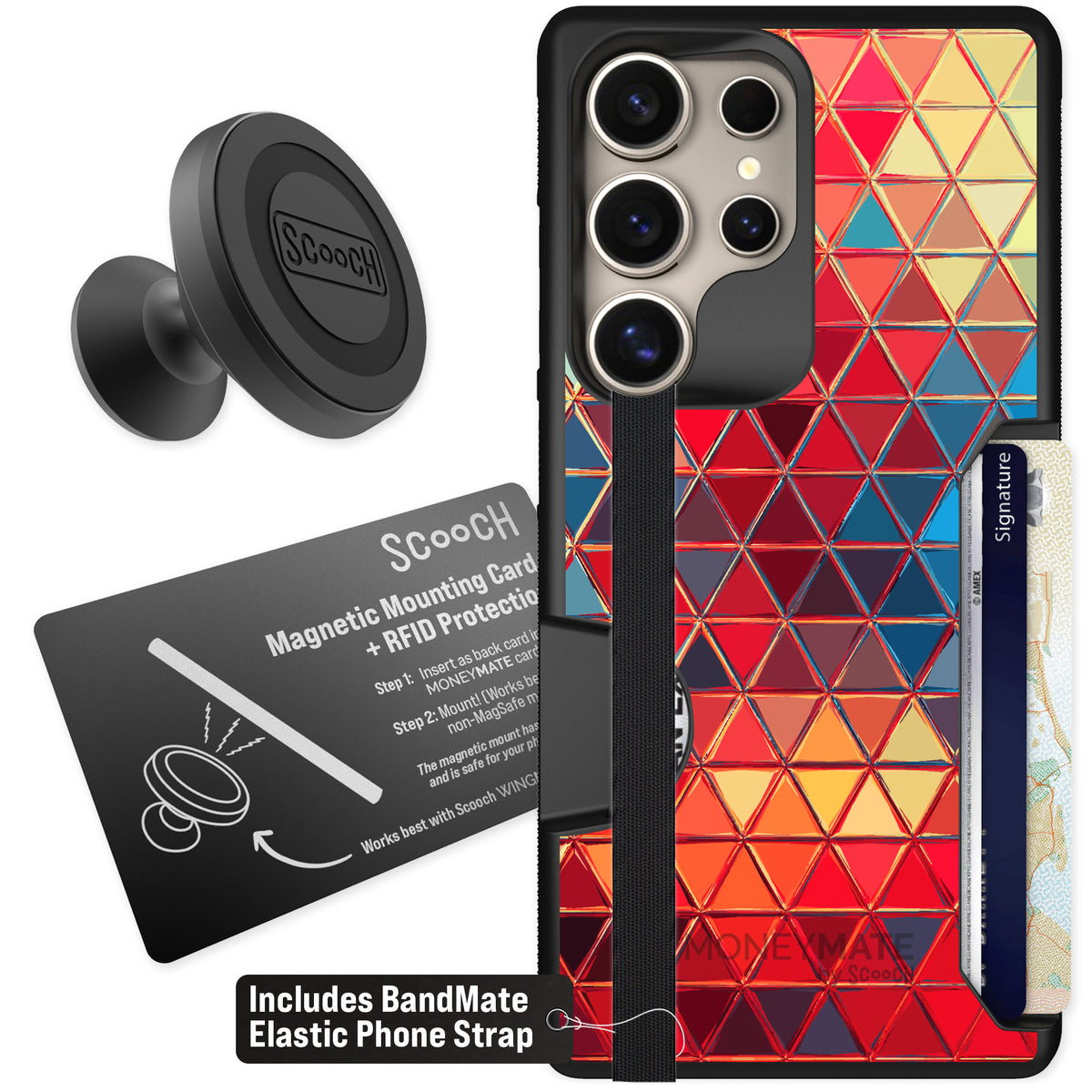 Scooch Moneymate Festive Glass for Galaxy S25 Ultra — Starter Bundle