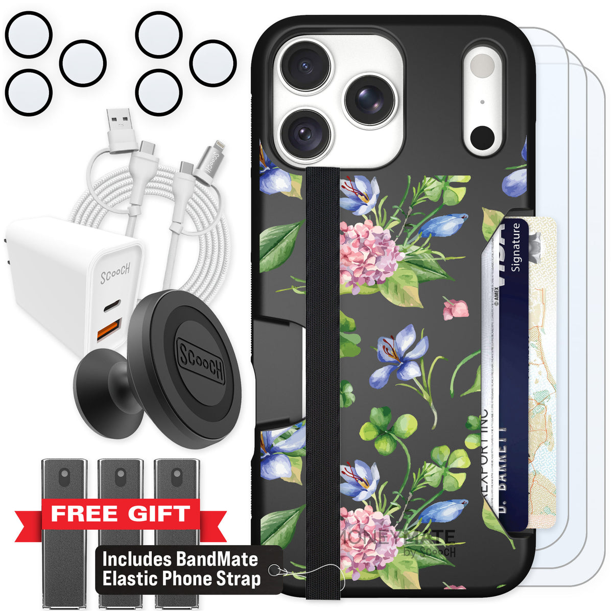 Scooch Moneymate Lucky Hydrangea for iPhone 18 Pro Max — Ultimate Bundle