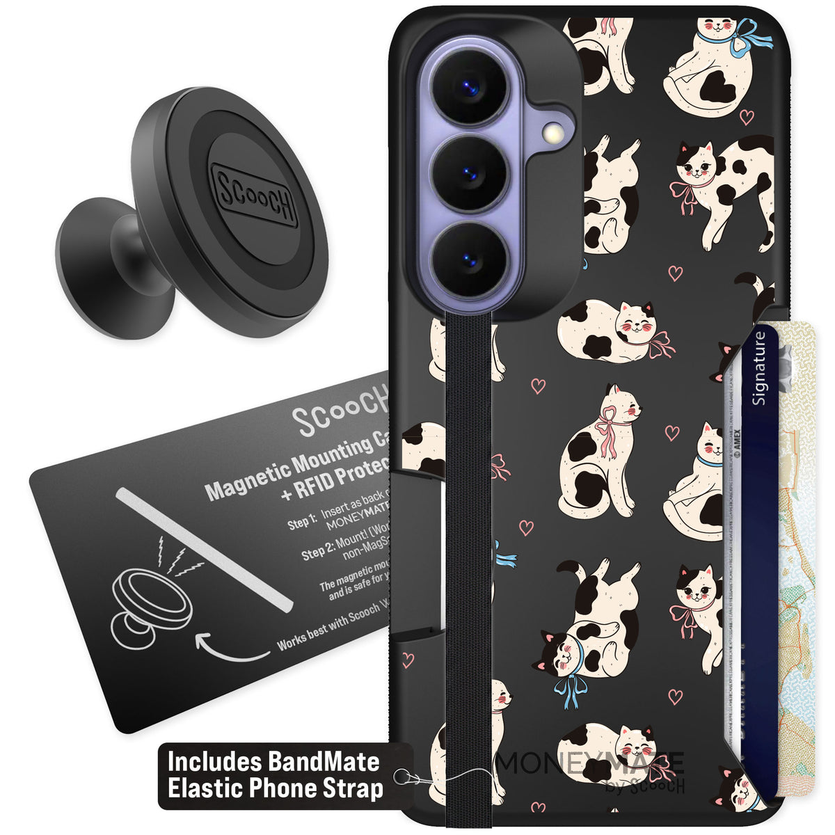 Scooch Moneymate Bow Kitties for Galaxy S26 — Starter Bundle
