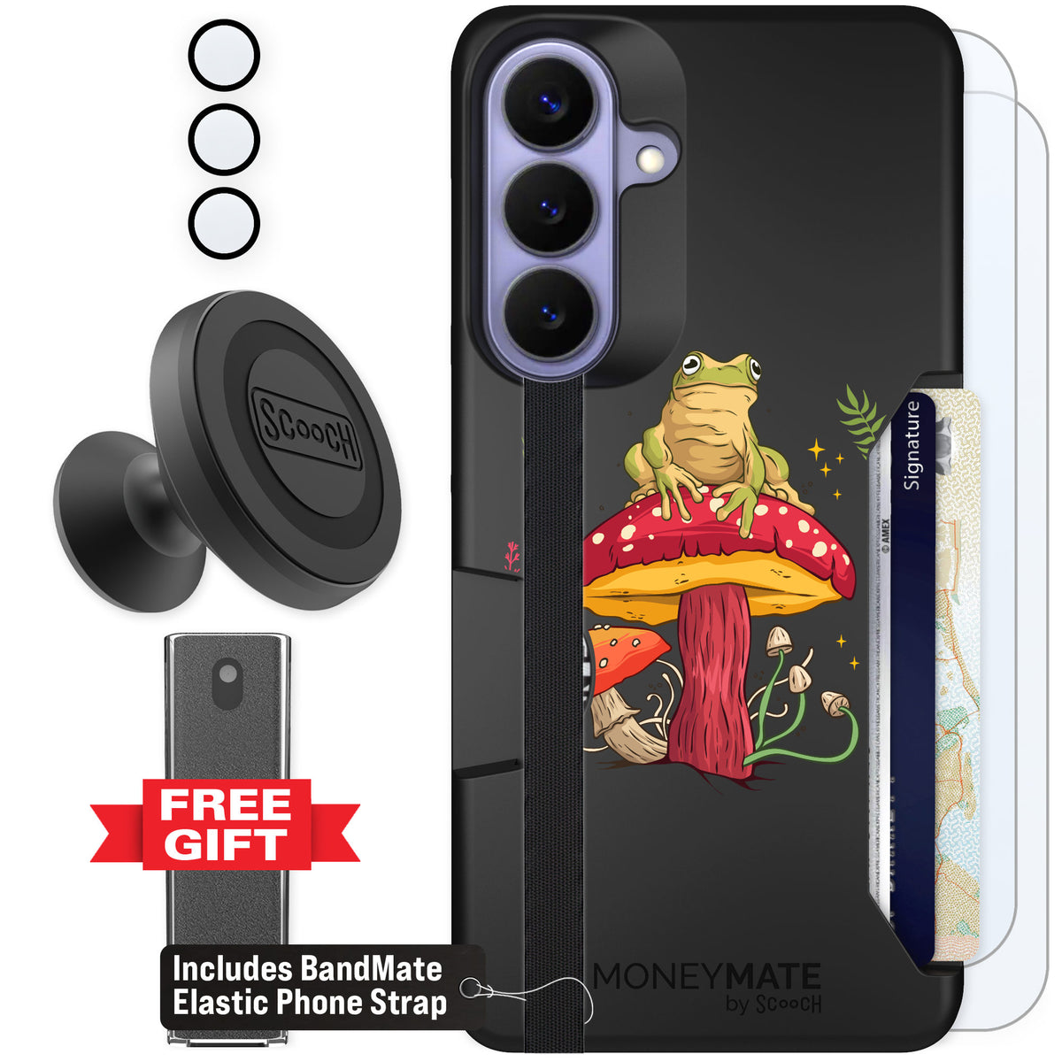 Scooch Moneymate Toadstool Frog for Galaxy S26+ — Defender Bundle