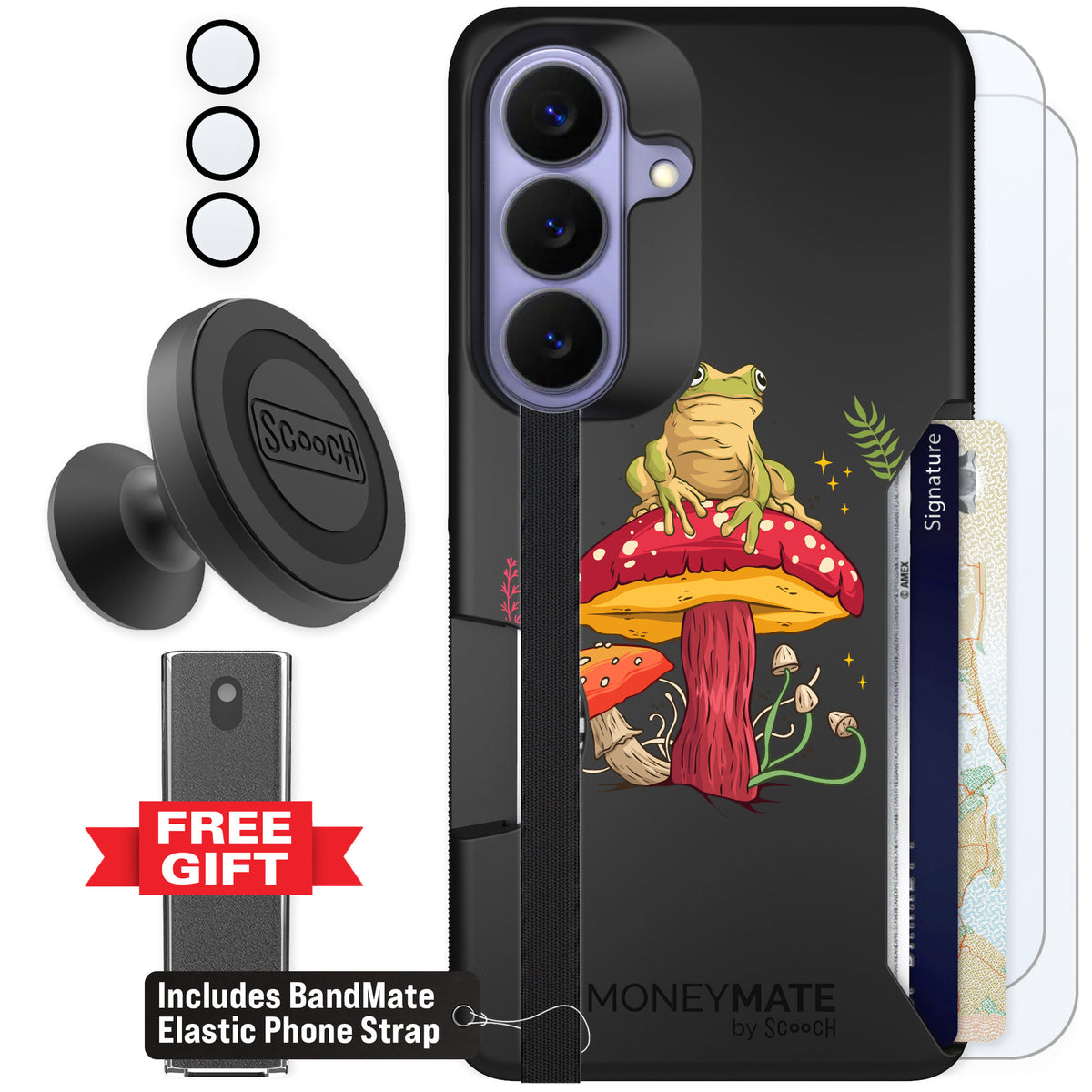 Scooch Moneymate Toadstool Frog for Galaxy S26 — Defender Bundle
