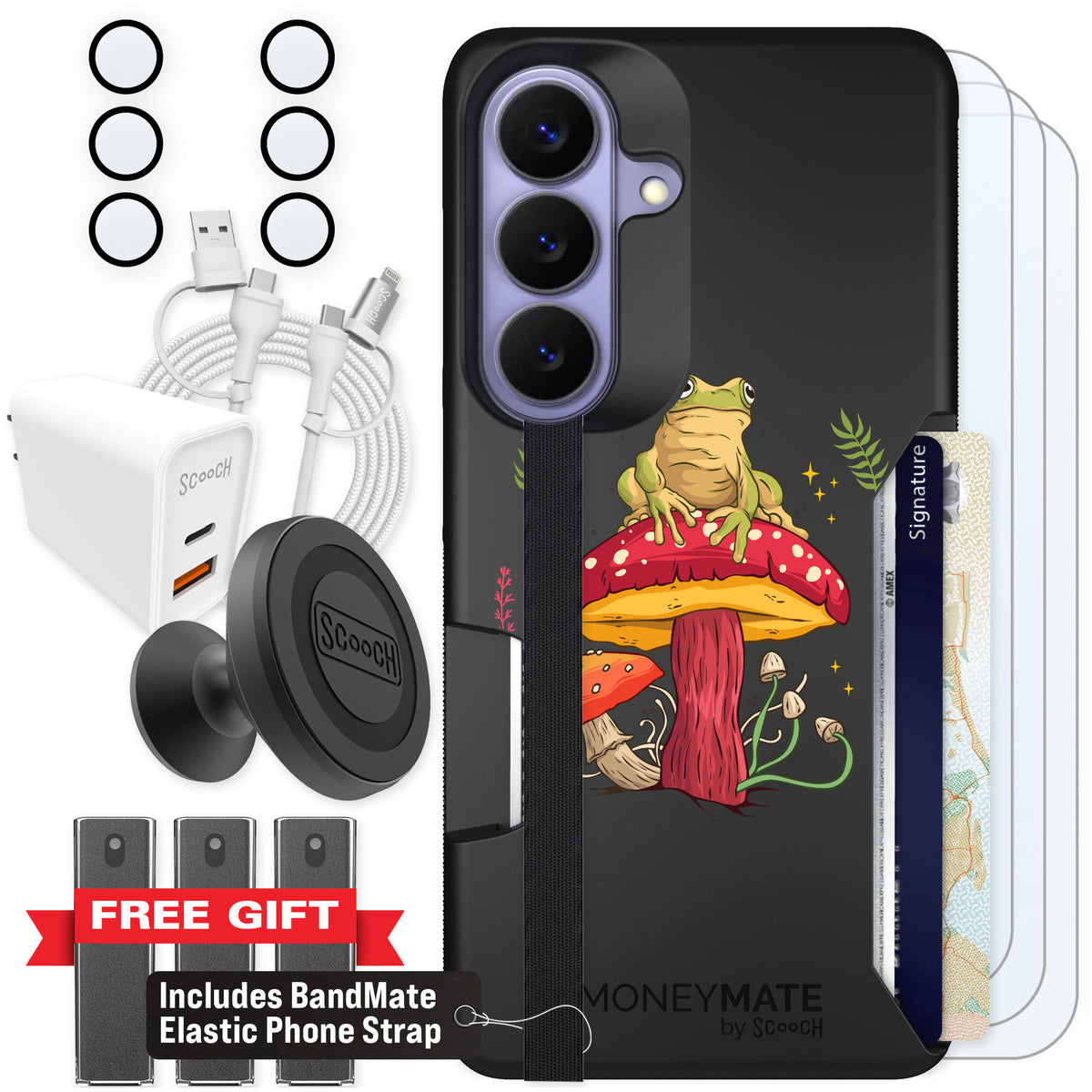 Scooch Moneymate Toadstool Frog for Galaxy S26 — Ultimate Bundle