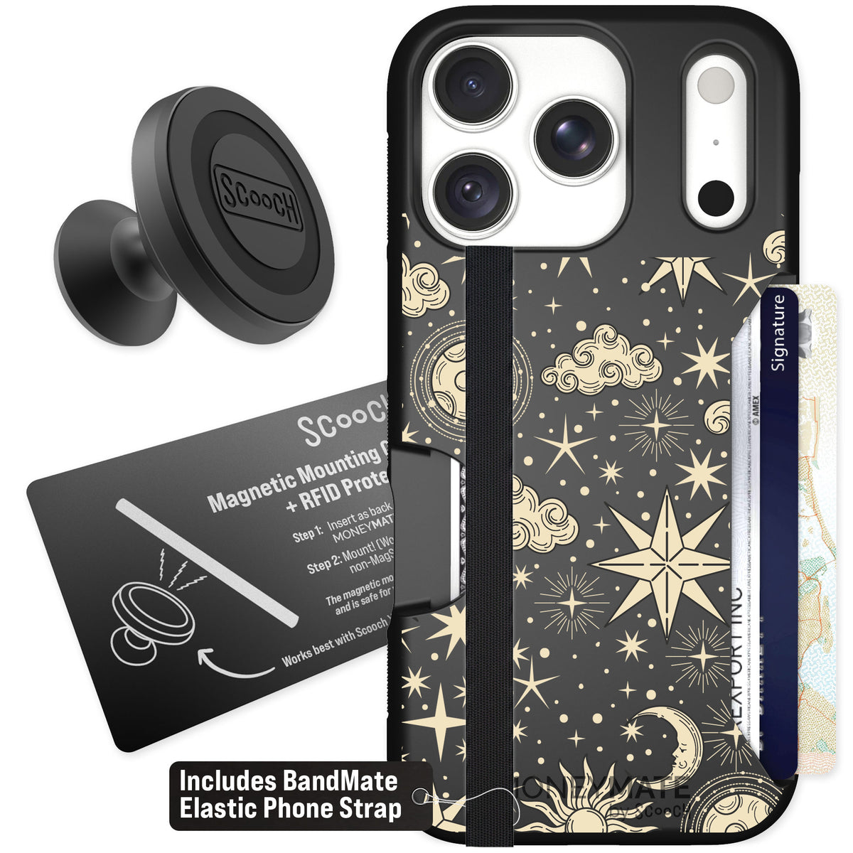 Scooch Moneymate Celestial Sleep for iPhone 18 Pro — Starter Bundle