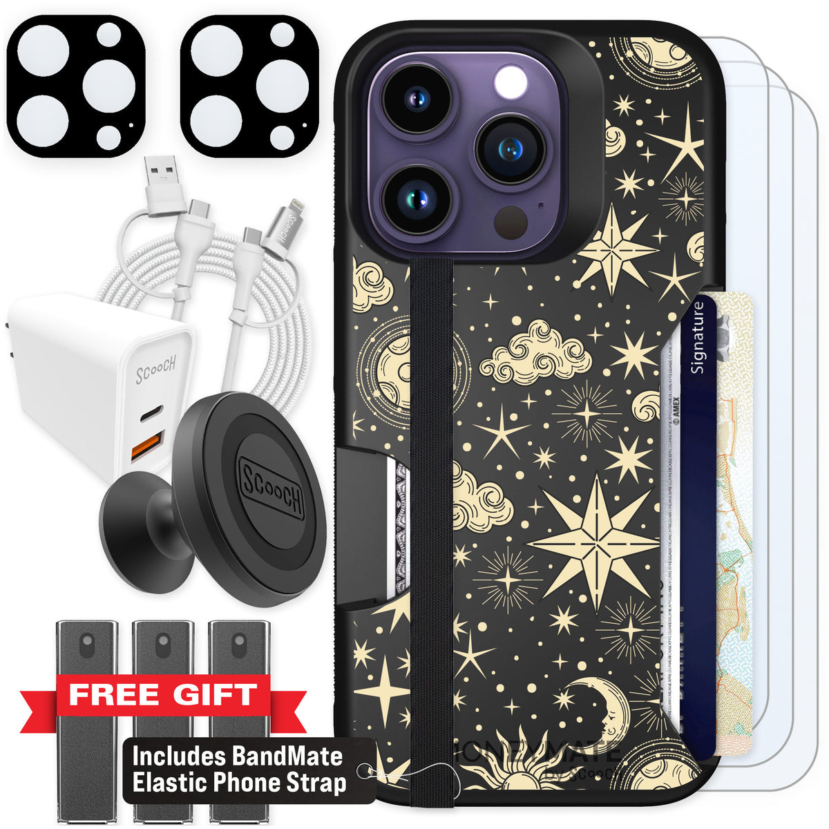 Scooch Moneymate Celestial Sleep for iPhone 14 Pro — Ultimate Bundle