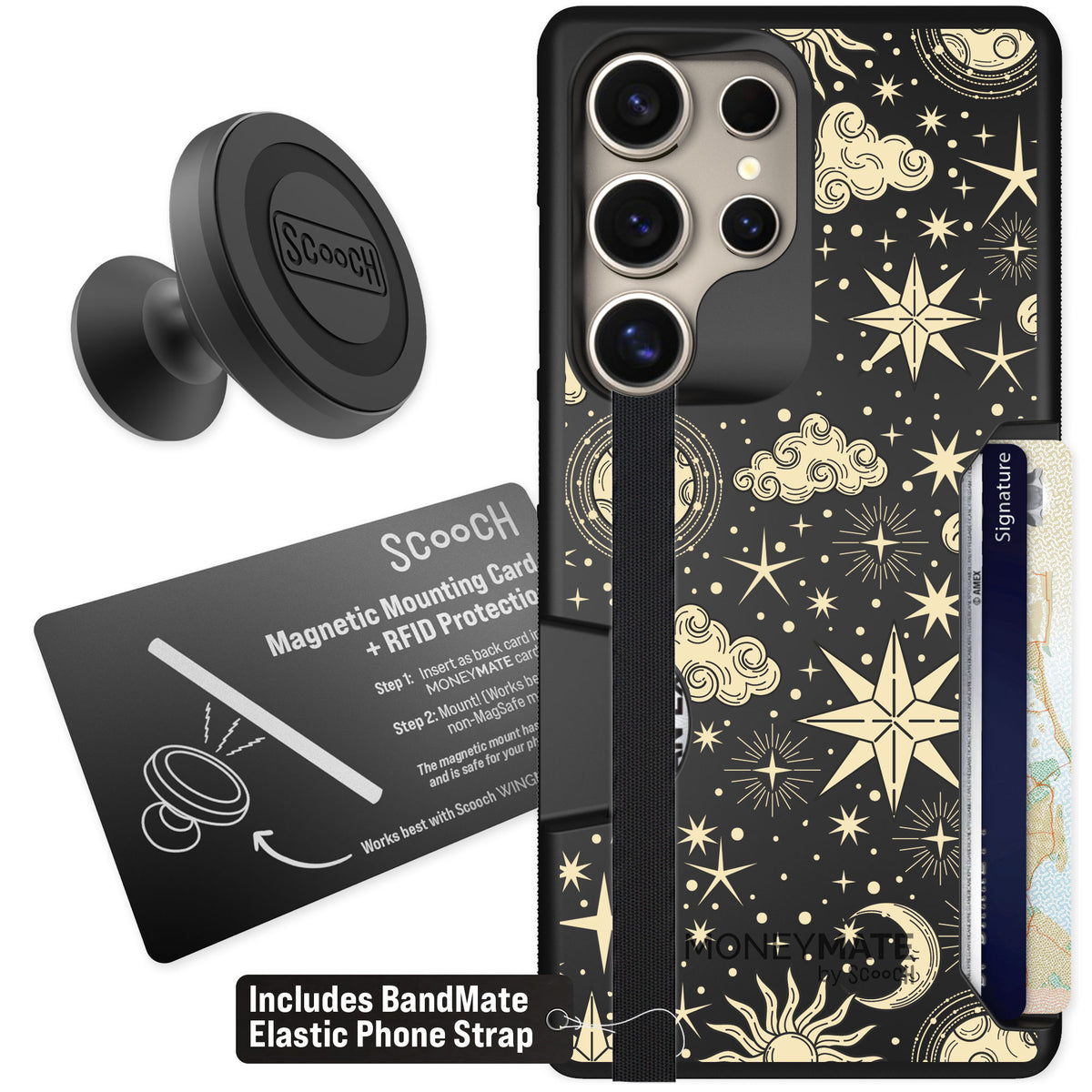 Scooch Moneymate Celestial Sleep for Galaxy S25 Ultra — Starter Bundle