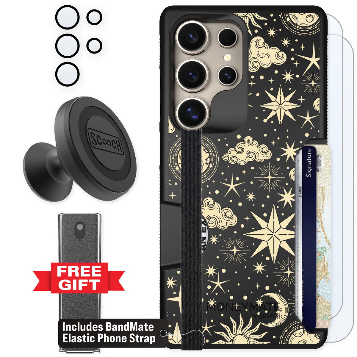 Scooch Moneymate Celestial Sleep for Galaxy S25 Ultra — Defender Bundle