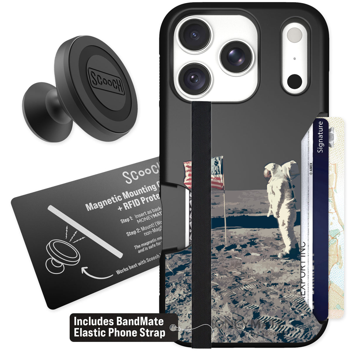 Scooch Moneymate Lunar Landing for iPhone 18 Pro — Starter Bundle
