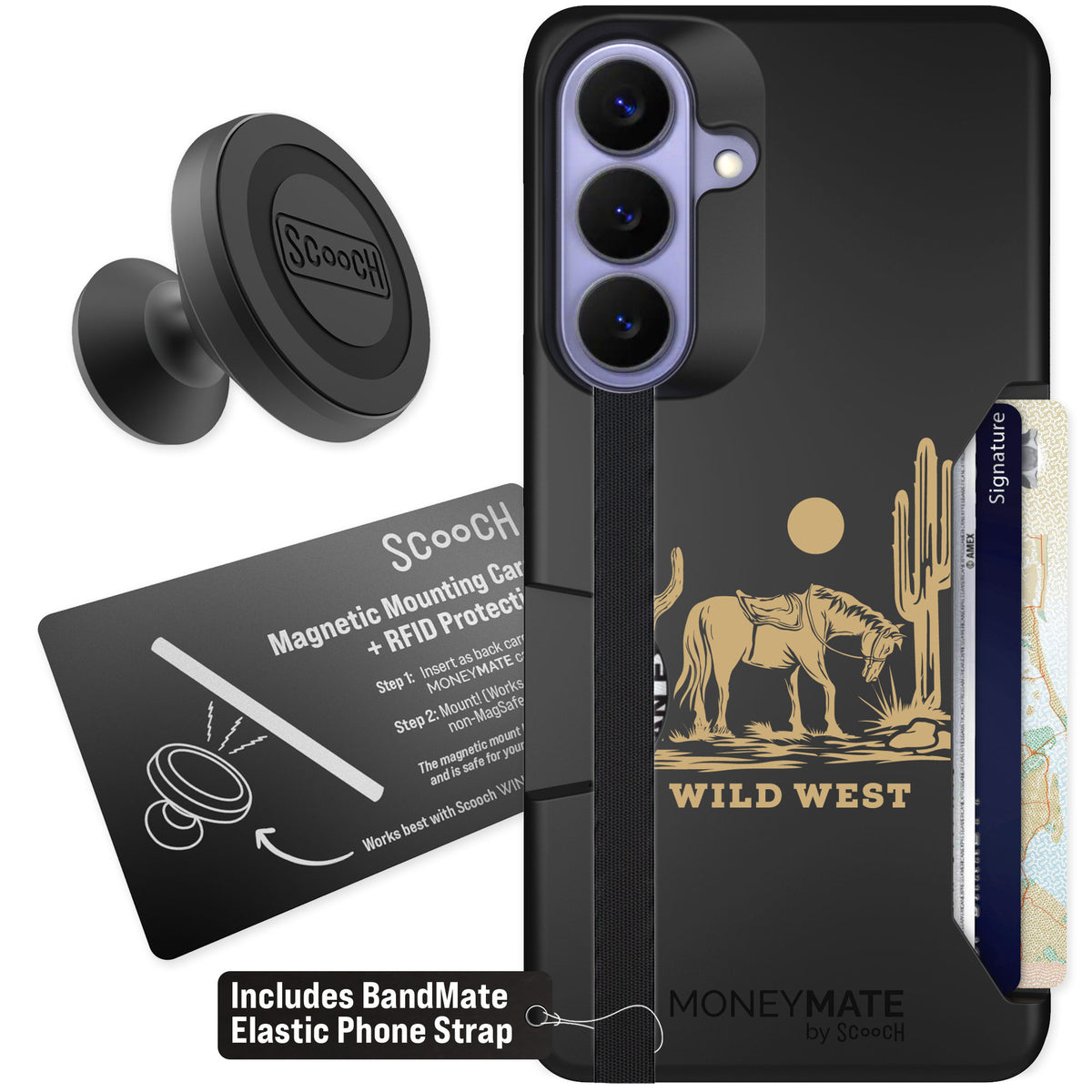 Scooch Moneymate Wild West for Galaxy S26+ — Starter Bundle
