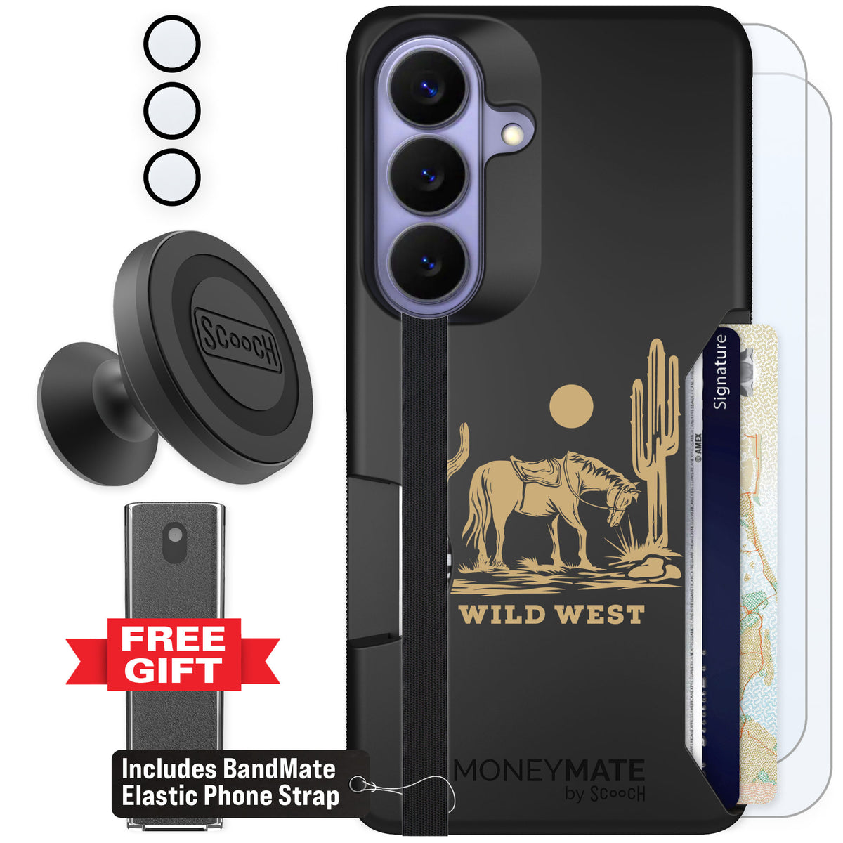 Scooch Moneymate Wild West for Galaxy S26 — Defender Bundle