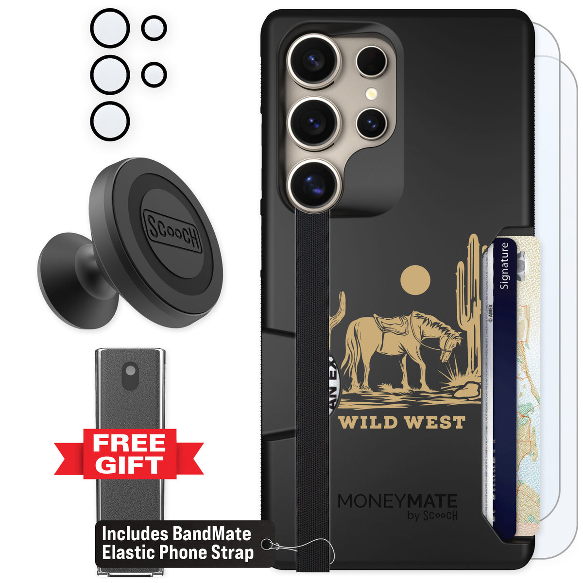 Scooch Moneymate Wild West for Galaxy S25 Ultra — Defender Bundle