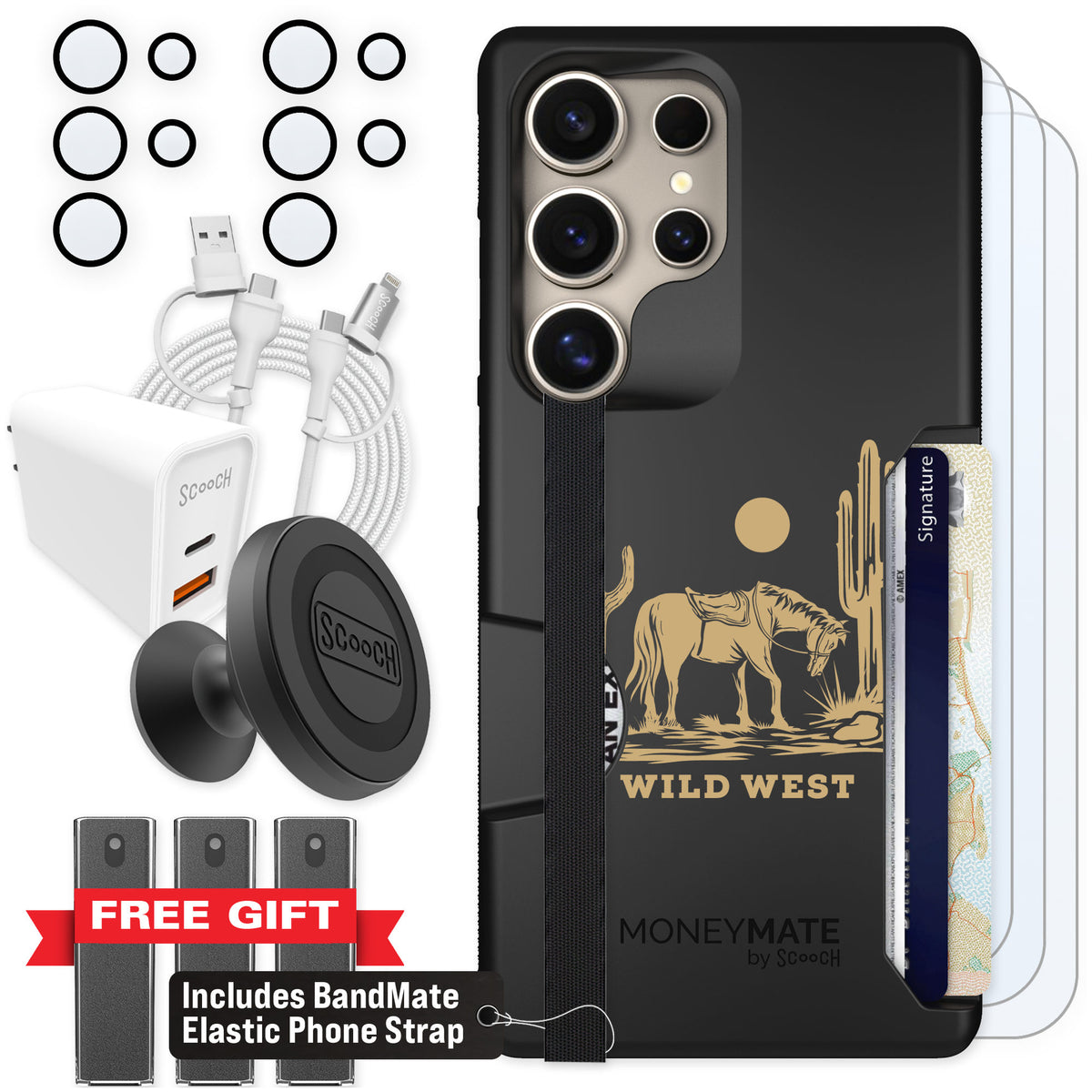 Scooch Moneymate Wild West for Galaxy S25 Ultra — Ultimate Bundle