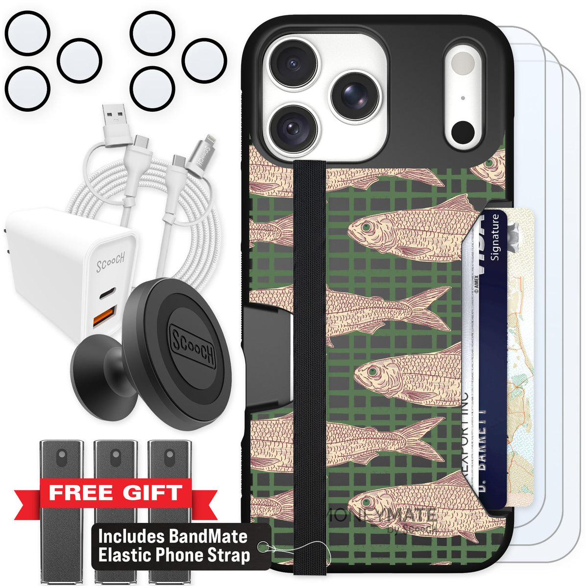 Scooch Moneymate Fresh Catch for iPhone 18 Pro Max — Ultimate Bundle
