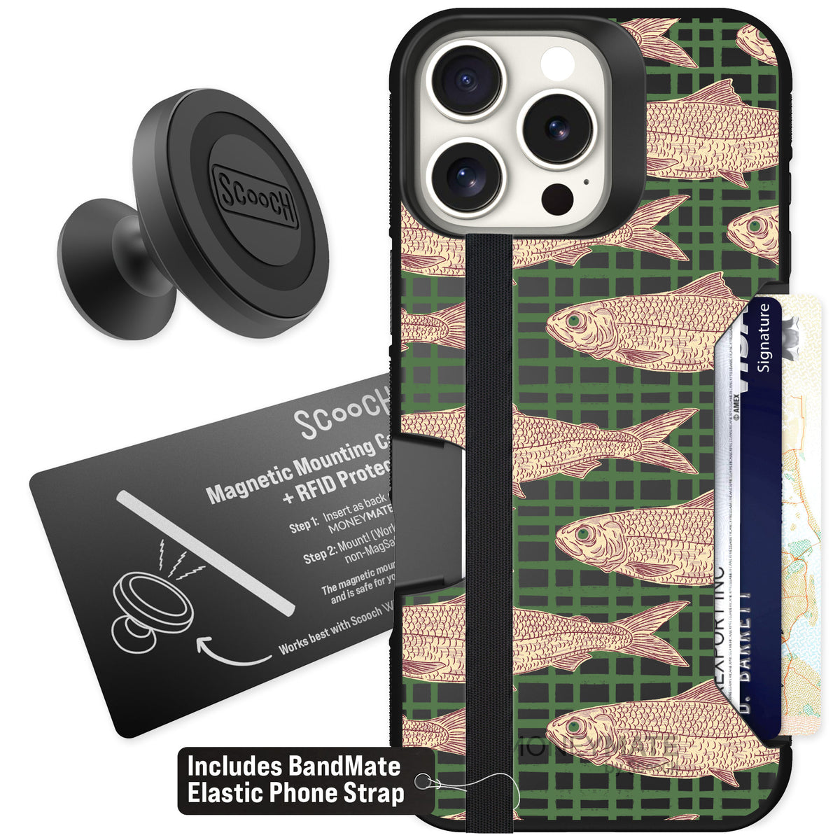 Scooch Moneymate Fresh Catch for iPhone 16 Pro Max — Starter Bundle