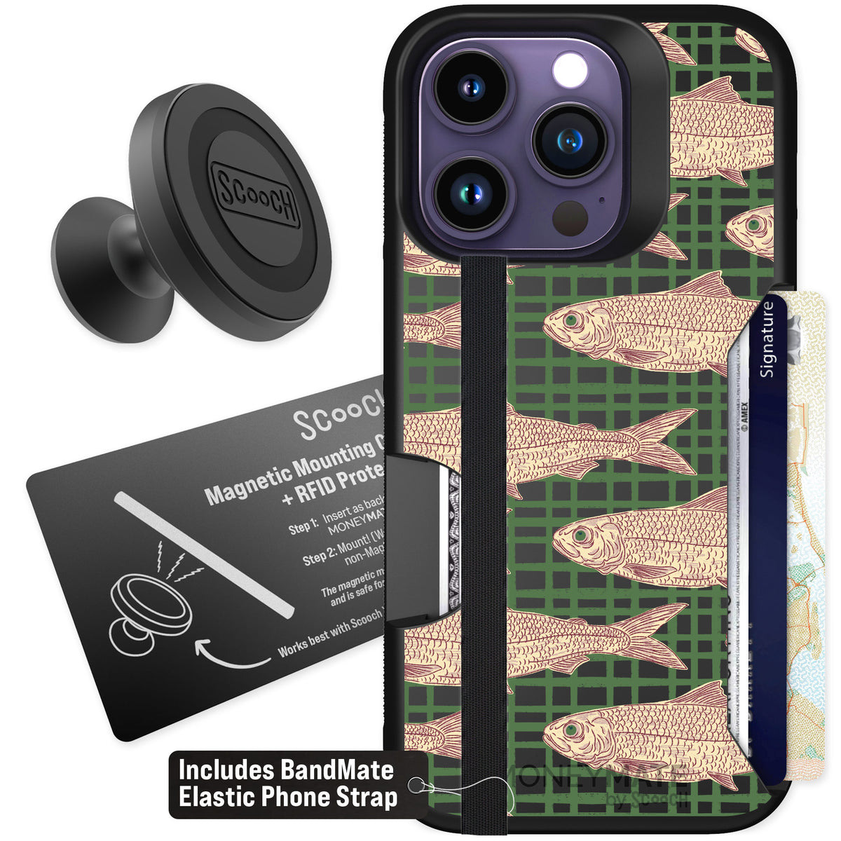 Scooch Moneymate Fresh Catch for iPhone 14 Pro — Starter Bundle