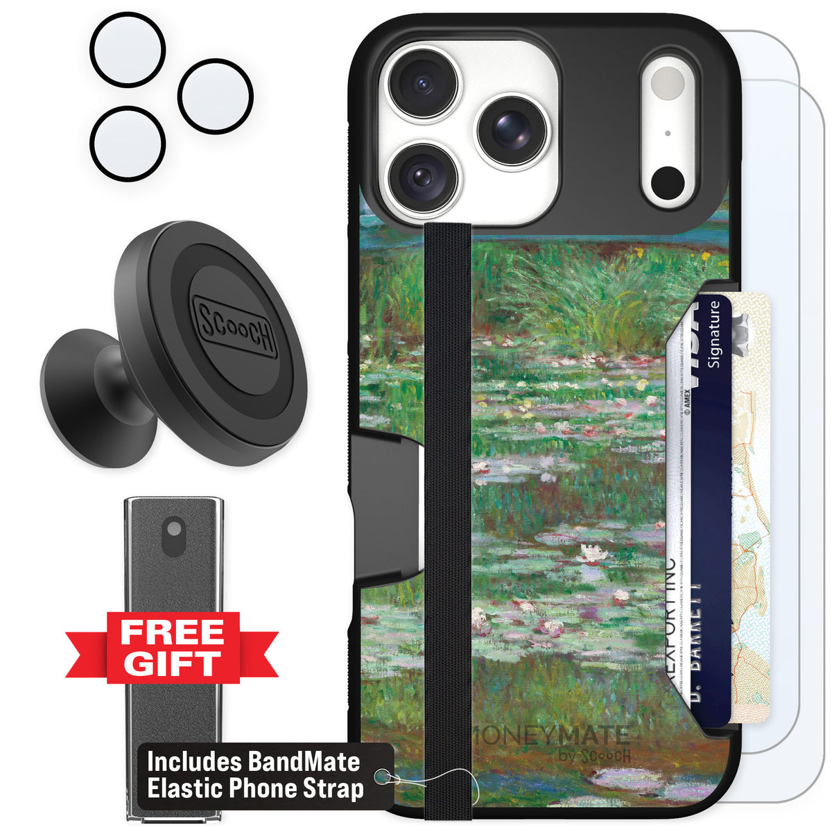 Scooch Moneymate Japanese Footbridge for iPhone 18 Pro Max — Defender Bundle
