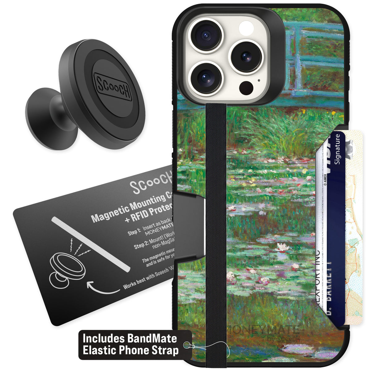 Scooch Moneymate Japanese Footbridge for iPhone 16 Pro Max — Starter Bundle