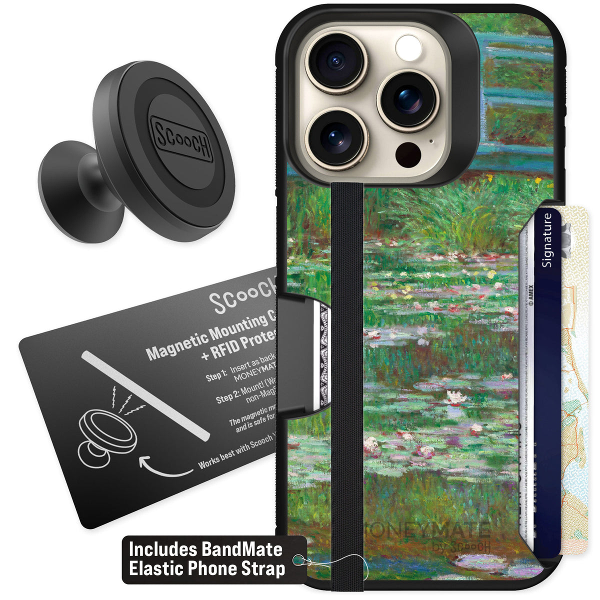 Scooch Moneymate Japanese Footbridge for iPhone 15 Pro — Starter Bundle